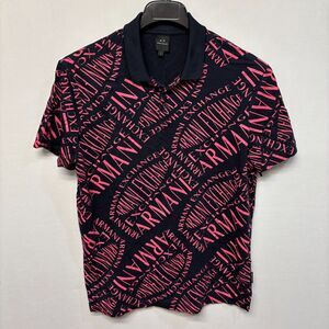 Armani Exchange Men Short Sleeve Polo Shirt Top Size Large C037 -7